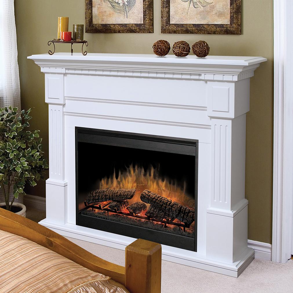 Flat-Wall Fireplaces Essex White Electric Fireplace by Dimplex | Wolf